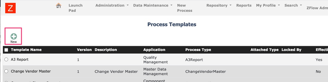 Process Template Design – ZFlow Documentation